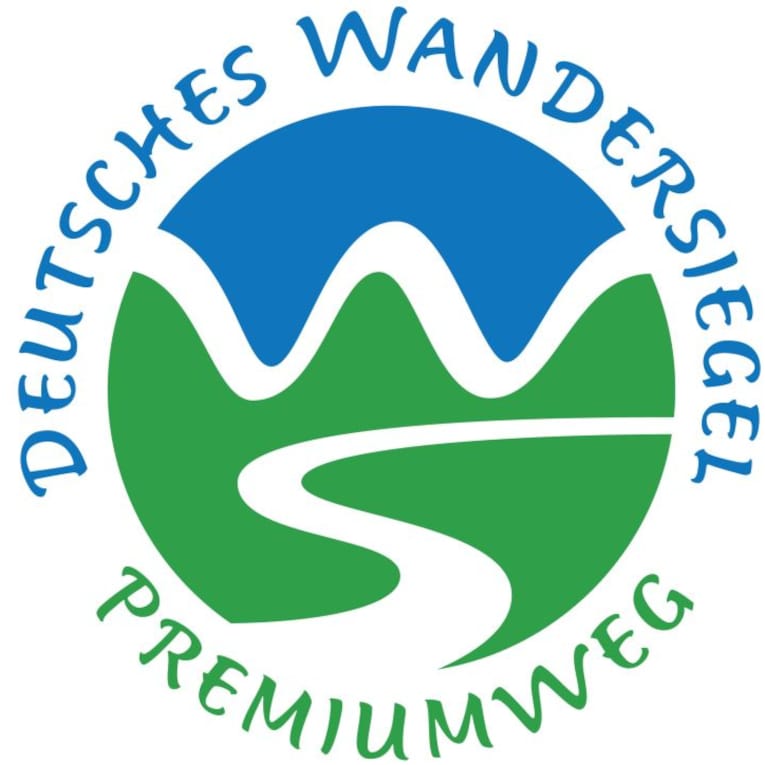 Logo “Deutsches Wandersiegel Premiumroute” van het Duitse Wandelinstituut
