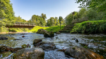 Een oversteek van de Alb bij Bernau